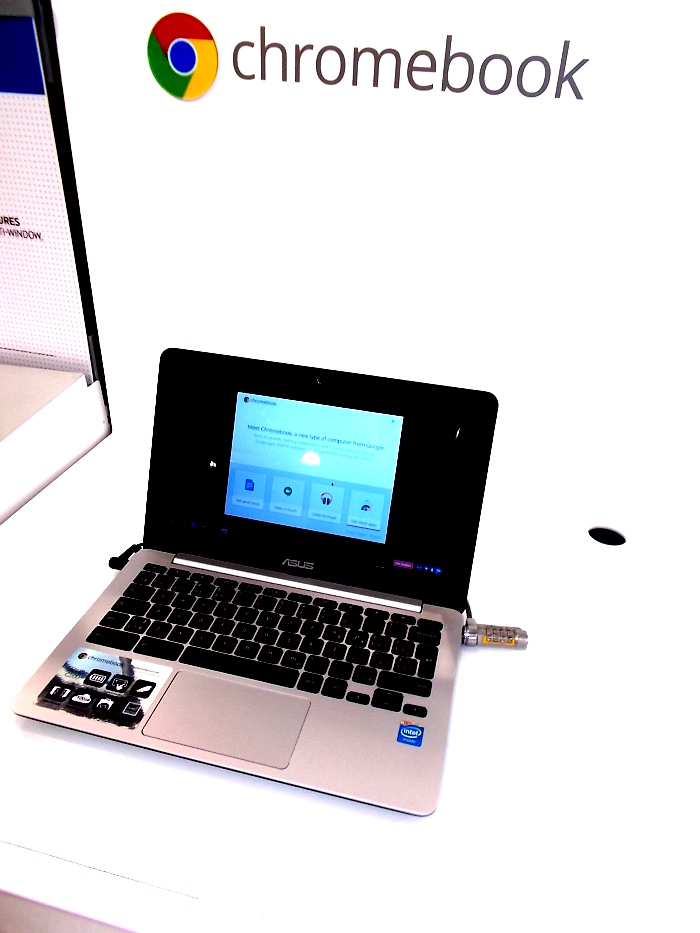 A Chromebook display in a shop in Ottawa