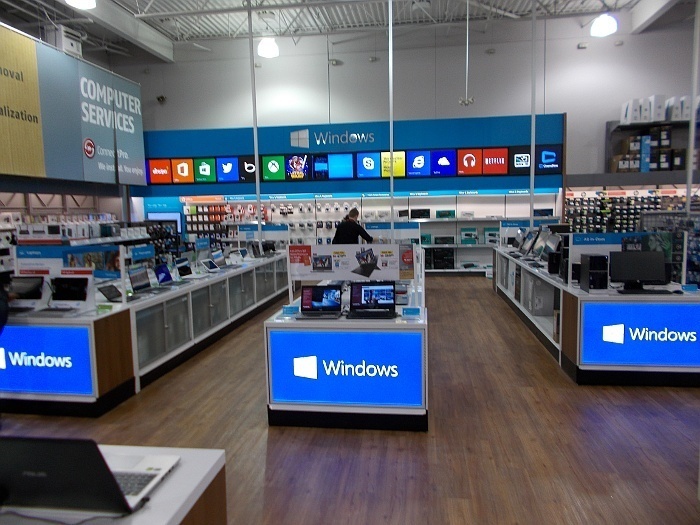 A Windows store display