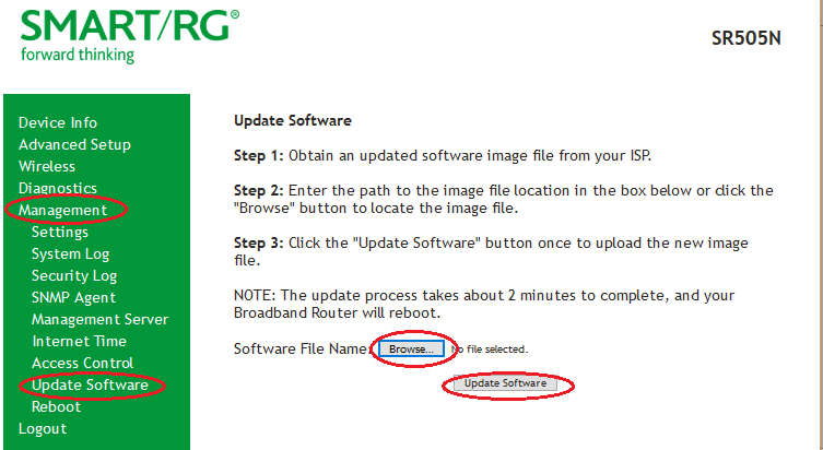 SR505n firmware update