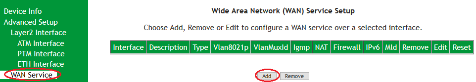 SR505n- Add WAN(PPPoE) ADSL configuration