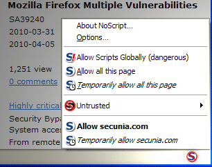 NoScript for Firefox