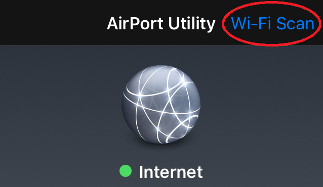 Fig 3. Airport Utility - WiFi Scan