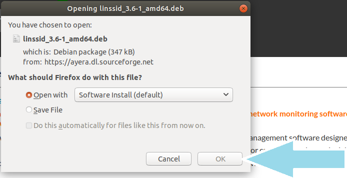 LinSSID Download Confirmation