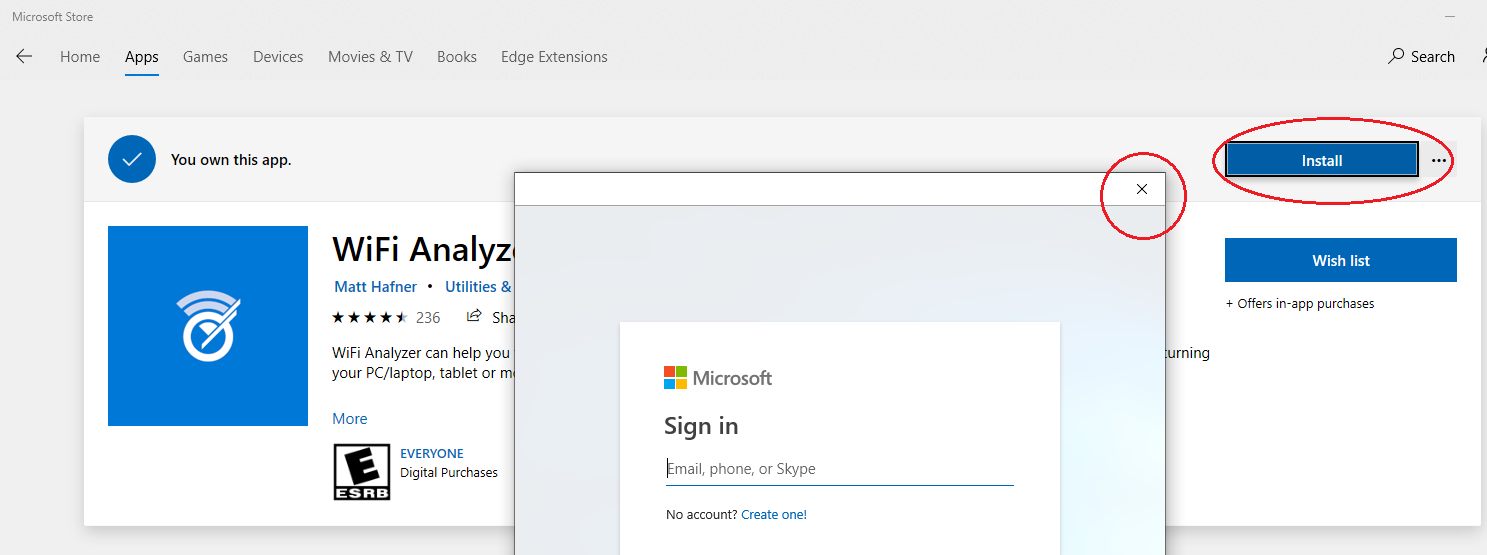 Windows10 Wifi Analyzer - Installing Wifi Analyzer