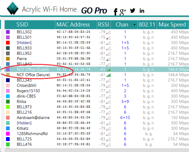 AcrylicWiFi - Selecting Your Wifi Network